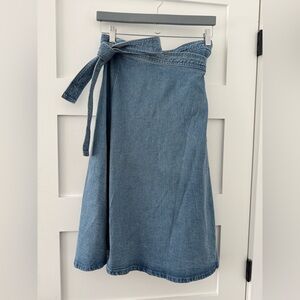 Kate Spade Blue Denim A-Line Skirt